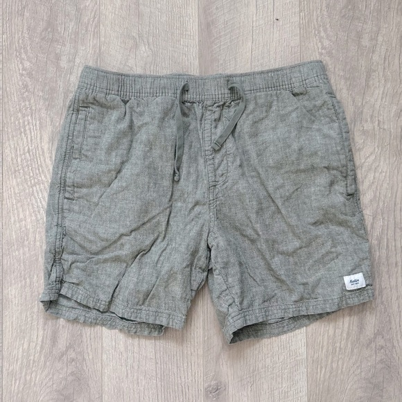 Katin Men's Green  Linen Blend Shorts Sz Med - Picture 1 of 9